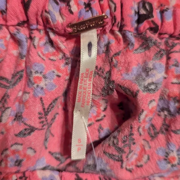 NWOT Free People James Smocked Pink Floral Top, Size Small - Picture 9 of 12